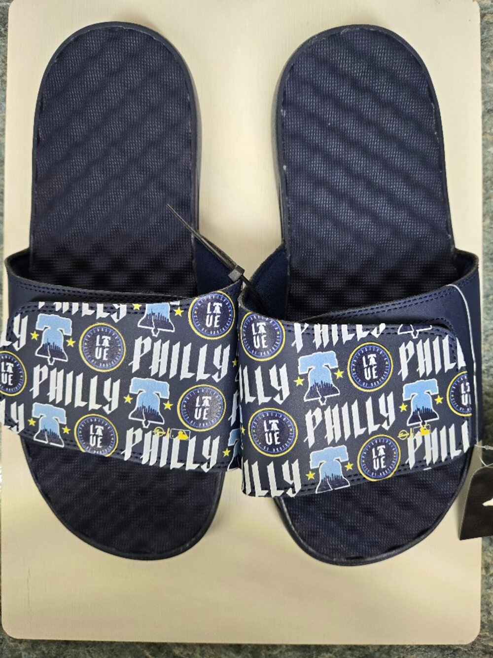 Philadelphia Phillies ISlide 2024 City Connect Slides Navy Blue Unisex Size 10